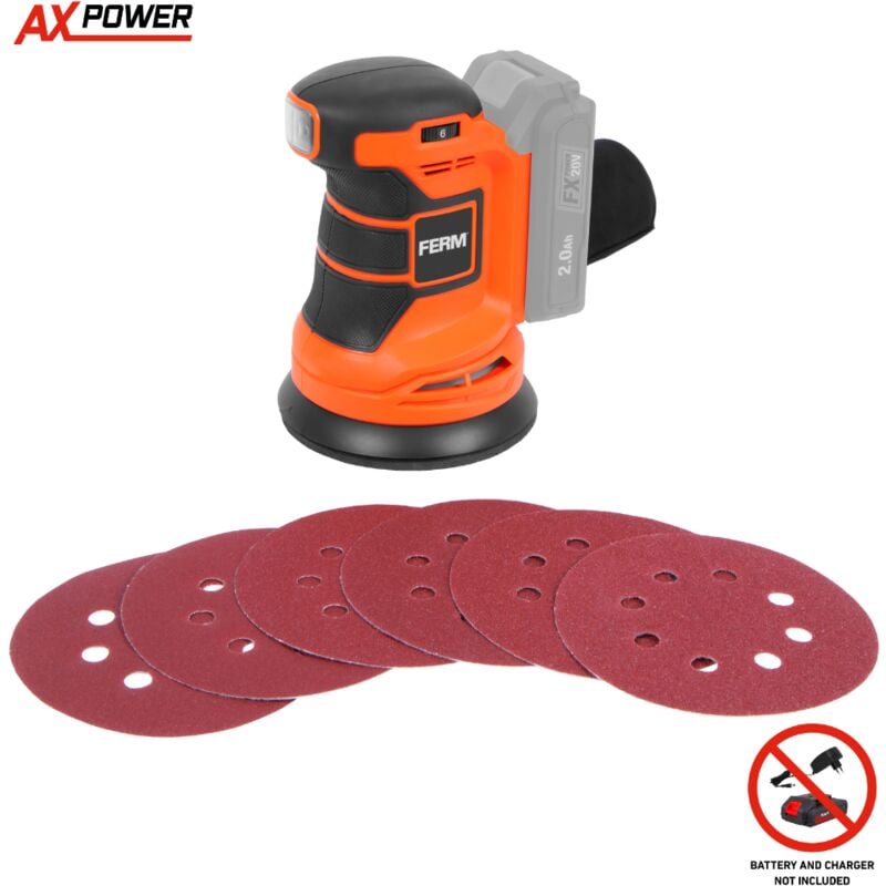 Image of ESM1014 FERM AX-POWER Akku-Exzenterschleifer - 20V - Ohne Akku und Ladegerät.