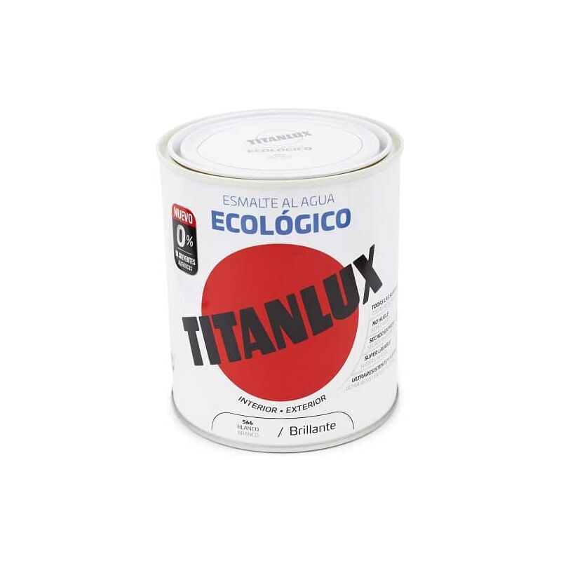 

Esmalte al agua ecologico Brillante titanlux 750 ml Blanco