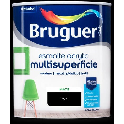 AKZO NOBEL Bruguer Esmalte acrilico mate Negro 1532 750 Ml