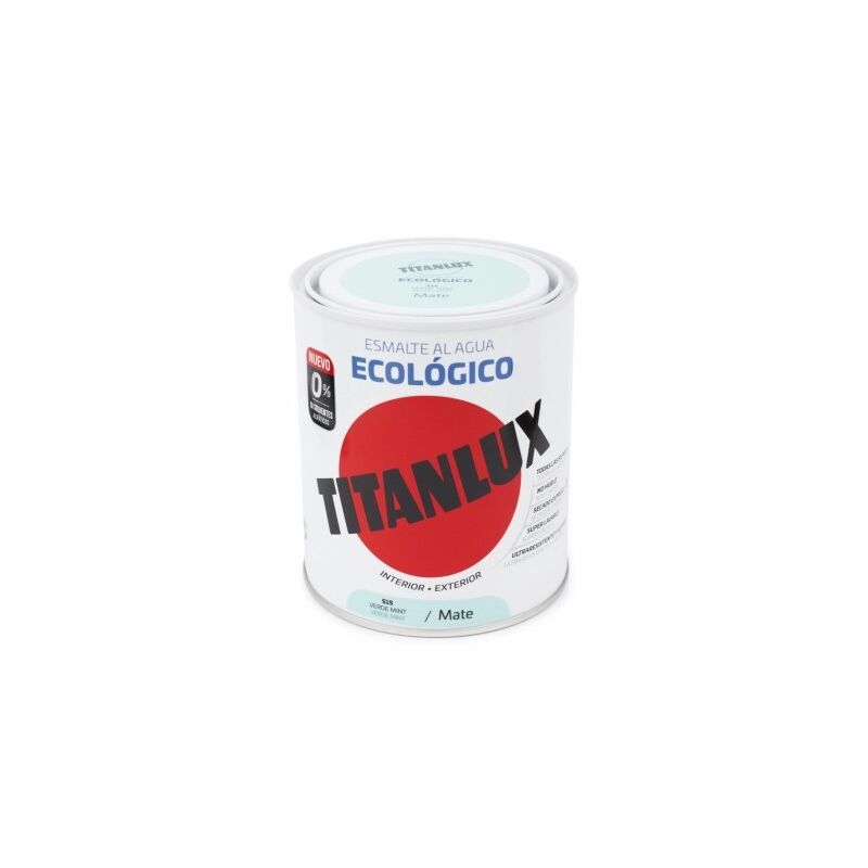 

Esmalte Mate 750 Ml Ver/Min Al Agua Ecologico Titanlux