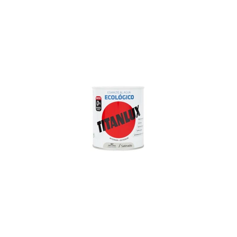 

Esmalte Acril Sat. 750 Ml Gr/Sua Al Agua Ecologico Titanlux