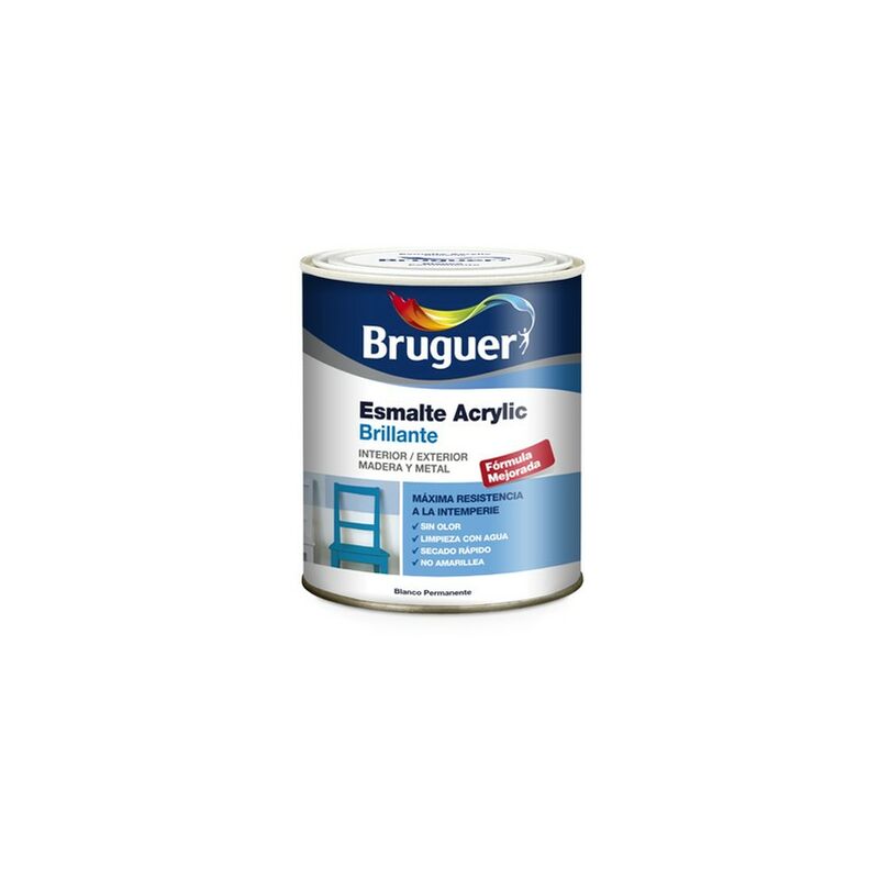 

Esmalte Acrilico Brillante 750 Ml Pardo Interior/Exterior Sin Olor - Bruguer