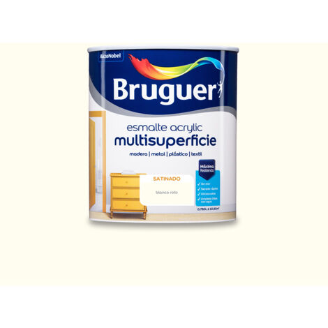 Esmalte acrilico multisuperficie blanco roto satinado 0,750l 5298130 bruguer