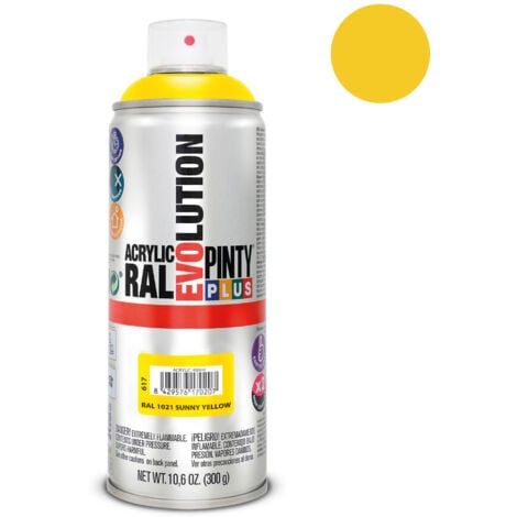 Esmalte Acrílico Spray 400ml RAL1021 AmarilloCadmio Pintyplus