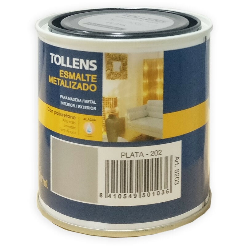 

Esmalte Agua Metalizado Plata 250 Ml