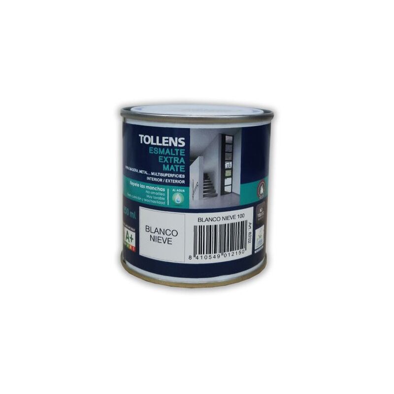 

ESMALTE AL AGUA EXTRA MATE 250 ML | COLOR: Blanco Nieve - Blanco Nieve