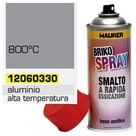 Esmalte Alte Temperature 800 ° Maurer Briko spray 400 ml Plata cf. 6 unidades