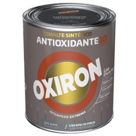 Esmalte antioxidante oxiron liso efecto forja 750 ml gris ac