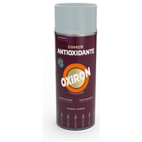 Esmalte antioxidante spray oxiron liso brillante 400 ml gris