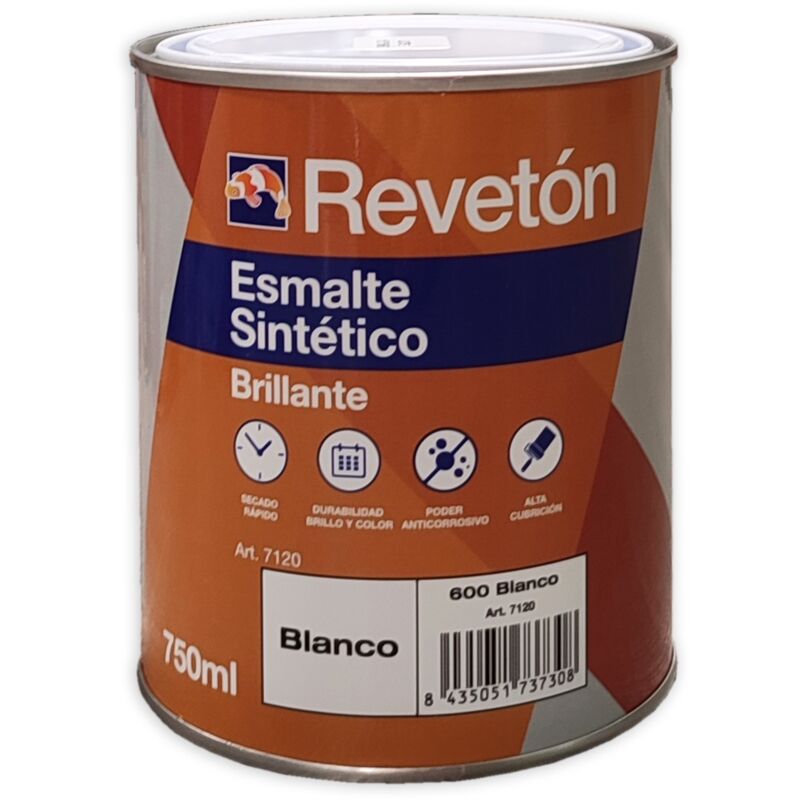 

ESMALTE BRILLANTE REVETON 750 ML | COLOR: Blanco 600 - Blanco 600