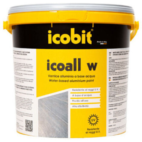 Esmalte de aluminio Icoall-W 15 lt – Protección UV para mallas y superficies exteriores