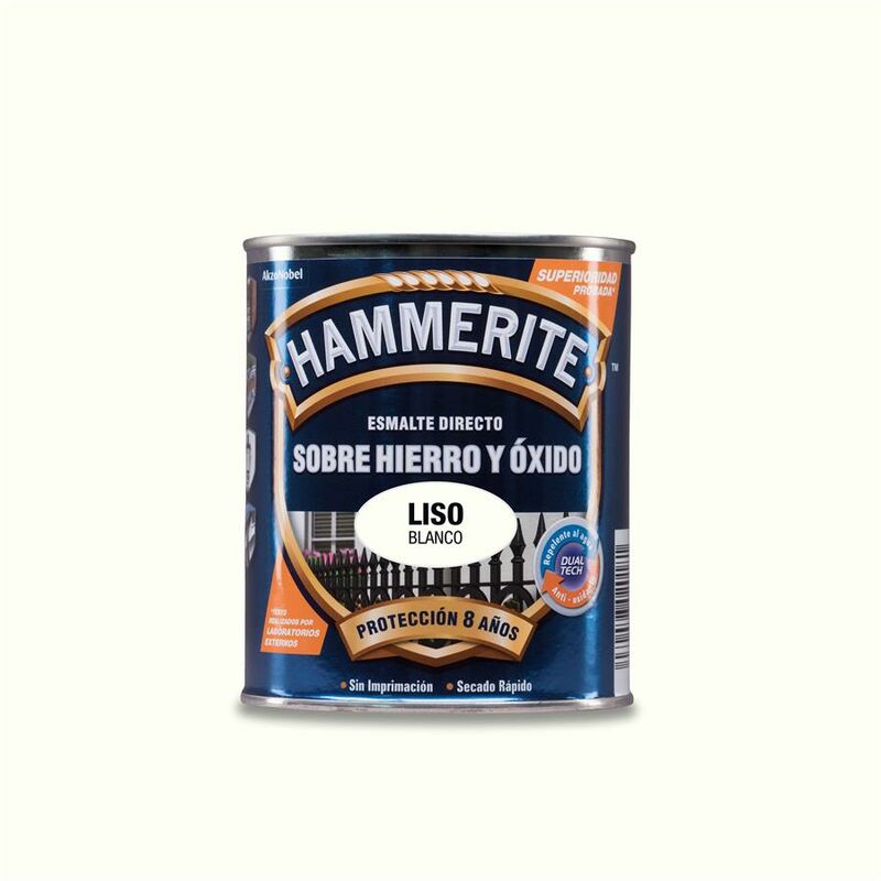 

Esmalte directo sobre hierro y óxido Hammerite Liso Blanco 2.5L