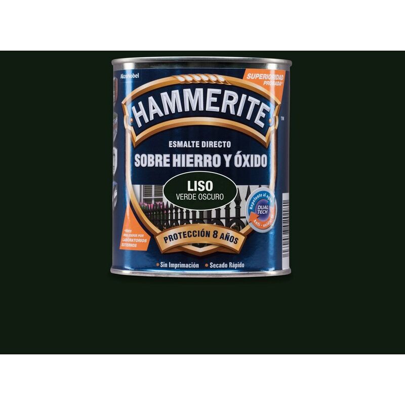 

Esmalte directo sobre hierro y óxido Liso Verde Oscuro 750ml - Hammerite