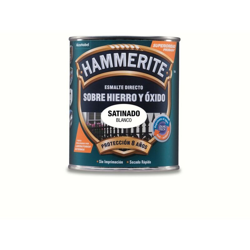 

Esmalte directo sobre hierro y óxido Satinado Blanco 250ml - Hammerite