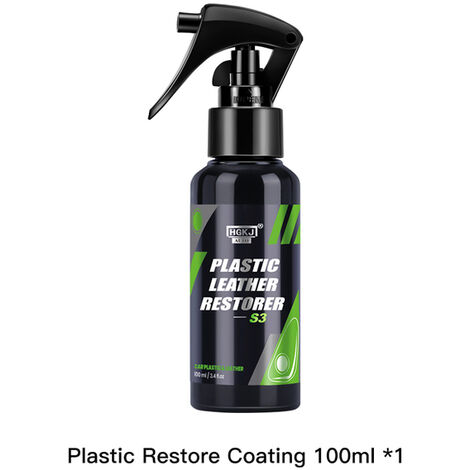 Esmalte restaurador de plástico S3 para Interior y Exterior de coche, agente limpiador de larga duración, recubrimiento hidrofóbico, productos químicos para coche, Fuienko,S3100ml