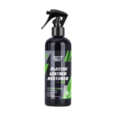 Esmalte restaurador de plástico S3 para Interior y Exterior de coche, agente limpiador de larga duración, revestimiento hidrofóbico de plástico, 300ML,300ml
