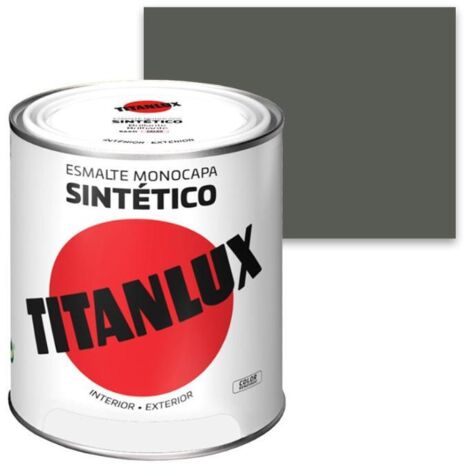 Esmalte Sintético Monocapa Brillante Gris Medio 750ml Titanlux