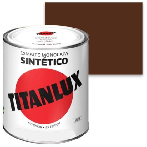 Esmalte Sintético Monocapa Brillante Pardo 750ml Titanlux