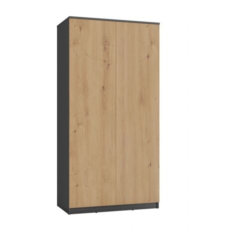 ESME - Armario doble estilo escandinavo - 90x50x180 - 2 puertas - Vestidor