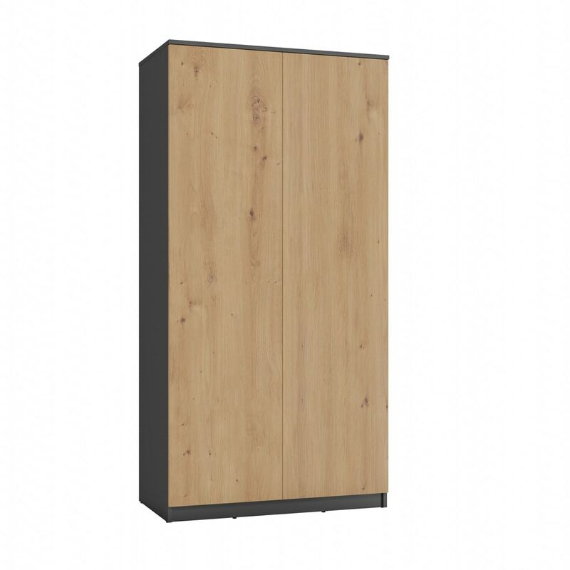 Esme - Armoire double style scandinave chambre à coucher - 90x50x180 - 2 portes - Dressing Esme - Armoire double style scandinave chambre à coucher - 90x50x180 - 2 portes - Dressing