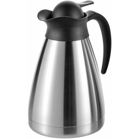 Esmeyer Thermoart - Caraffa Termica THERMOART, Contenuto: 1 litro, Acciaio Inox infrangibile, per Uso con Una Sola Mano, Altezza: 230 mm