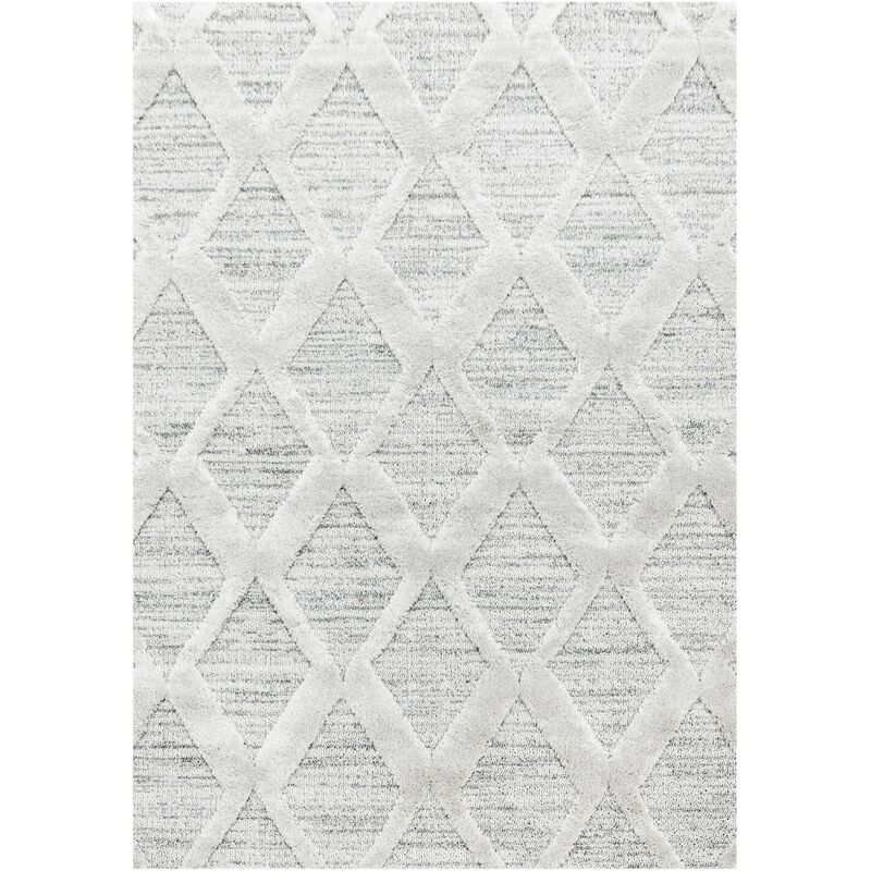 Pisa - Tapis en relief Berbère esmiya Crème (240x340cm)