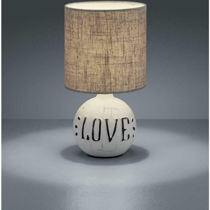 Image of Trio Lighting - italia esna lampada da tavolo 40w attacco piccolo e14 in ceramica colore bianco r50661025