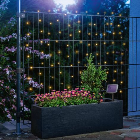 Esotec 102170 Guirlande lumineuse solaire pour l'extérieur solaire Nombre de lumière 100 LED blanc chaud Longueur éclairée: 10 m avec piquet de te A130522
