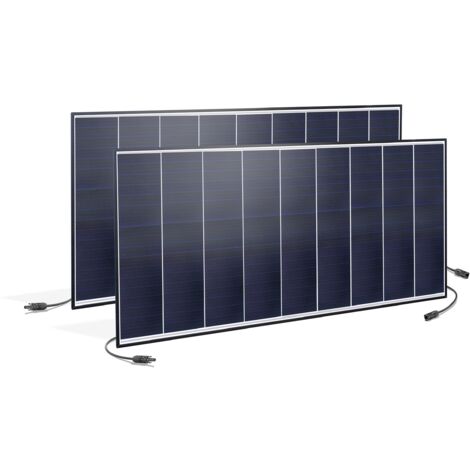 esotec 2x monokristallines Solarmodul, 125Wp, 30,5V, MC4, wetterfest, 131073
