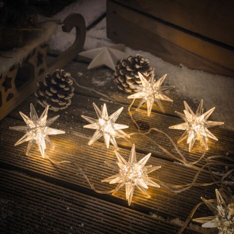 esotec Solar Chaîne de lumière décorative avec 10 étoiles de l'Avent Ciel étoilé Étoiles 102579