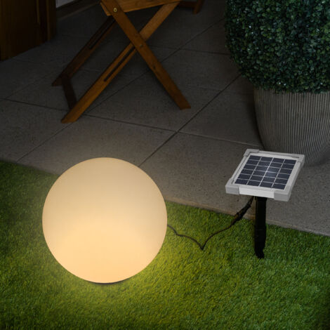 esotec Solar Deko-Leuchtkugel, 30cm, 9 Leuchtfarben, Akku, winterfest, 106110