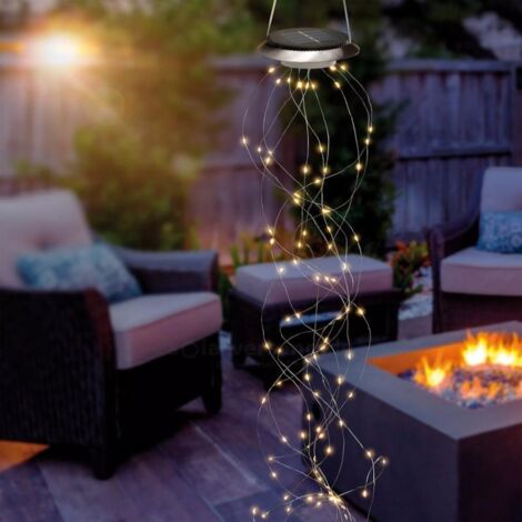 esotec Solar faisceau de lumière Chaîne de lumière suspendue Tamara 100 micro-LEDs 102182