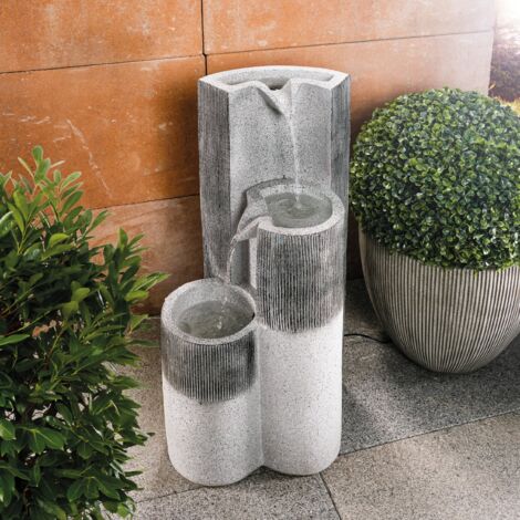 esotec Solar Gartenbrunnen Smart Fountain wetterfest Kaskadenbrunnen 101312