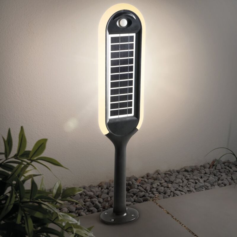 Solar lampe d'allée avec module solaire des deux côtés lampe solaire outdoor 102272 - Esotec