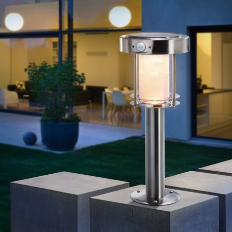 esotec Solar PIR-Sockelleuchte Ancona Pro H=42cm DUO COLOR 2 Betriebsmodi 102536
