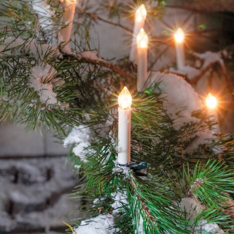 esotec Solar Sapin de Noël Guirlande lumineuse avec 20 bougies résistant aux intempéries 102574
