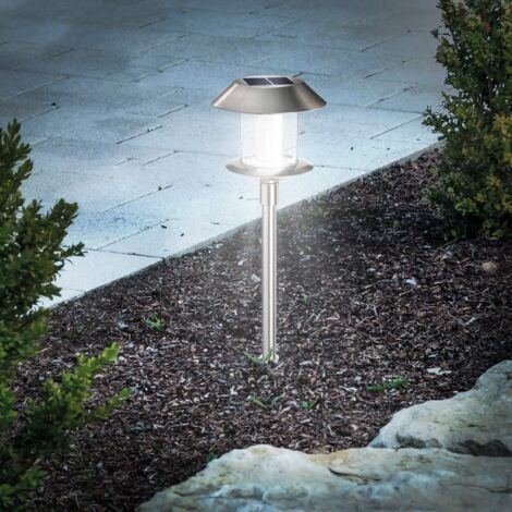 esotec Solar Stableuchte Swing LED-Steckleuchte Edelstahl H=38cm outdoor 102070