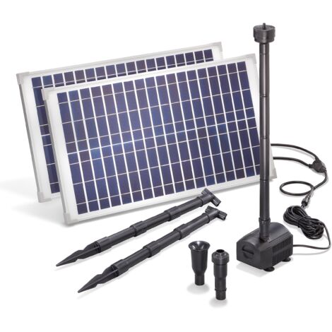 esotec Solar Teichpumpe mit Filter für außen SET Sprinklerpumpe 1700l/h 101916