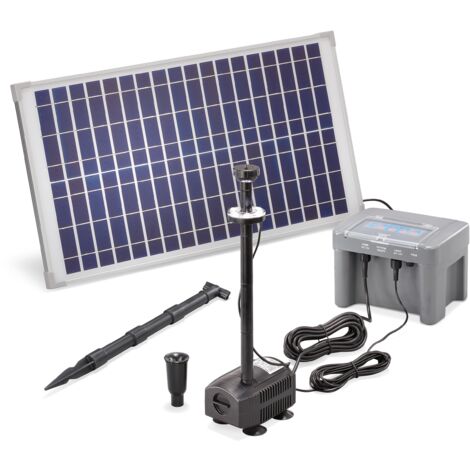 esotec Solar Teichpumpenset 25/650 LED mit proBatt Funktion Komplettset 101925