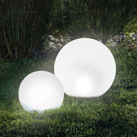 Solar multicolor Leuchtkugel 2er Set 20 und 30 cm - 7 Lichtfarben Dauerlicht oder Wechsellicht - 8 Std. - Solarmodul 0,5 Wp - Solarleuchte esotec 102613