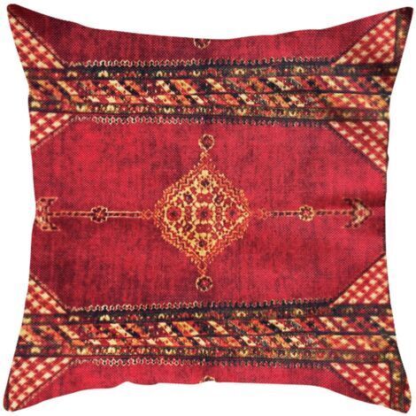 (Esotico) Fodere per cuscini 45 cm x 45 cm Set di 4 Fodere decorative per cuscini in stile bohémien, Fodere quadrate in lino esotiche 18x18 pollici per divano, camera da letto, ecc.