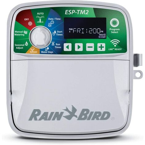 ESP-TM2 Appareil de commande Rain Bird - 230 V - 12 stations - Pour intérieur et extérieur