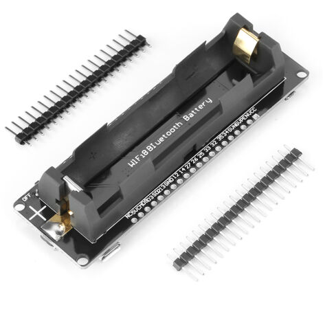 ESP32-Platine mit Bluetooth und WLAN, kompatibel mit 18650-Akkus, kompakte Größe