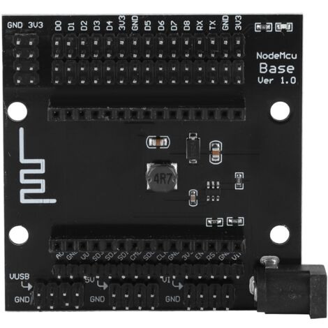 ESP8266 WIFI NodeMCU Lua Entwicklungsboard in schwarzem Metall mit Erweiterungsbasis