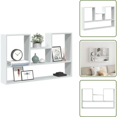 Espacio en casa - vidaXL Estante de pared blanco 99x15x60 cm madera de ingeniería - Estantería flotante