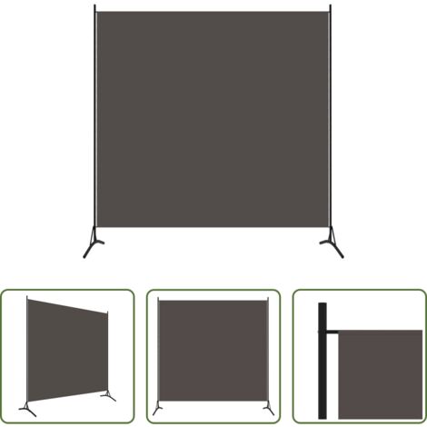 Espacio privado -  Biombo divisor de 1 panel gris antracita 175x180 cm