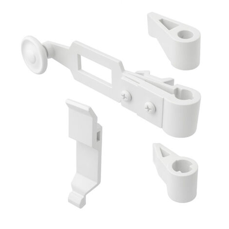 Espagnolette, Kit complet, Blanc, Composite, pour Volet Battant, Ferrure de Volet