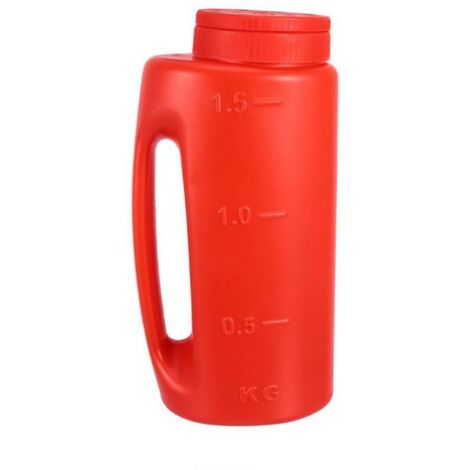 Esparcidor manual portátil, esparcidor de plástico resistente, 2 l/1,5 kg, 13 x 9 x 28 cm, para fertilizantes y descongelantes.