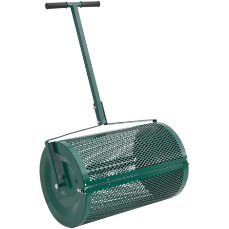 Esparcidora de compost acero 75L verde Ø40x60 cm