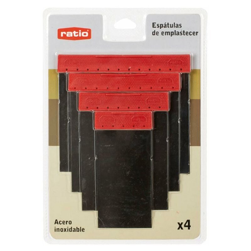 

ESPATULA CARROCERO INOX. 4 PIEZAS - Ratio